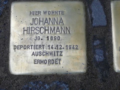 Stolperstein für Johanna Hirschmann