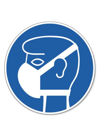 Befehlszeichen Sicherheitszeichen Piktogramm Arbeitssicherheitszeichen milder Atemschutz