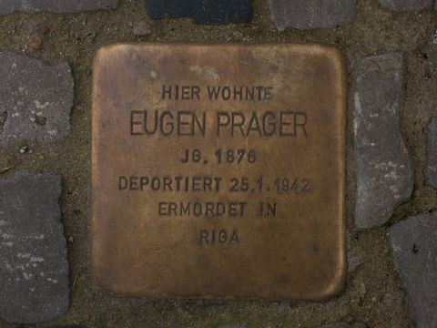 Stolperstein Eugen Prager, Foto: Bukschat & Flegel