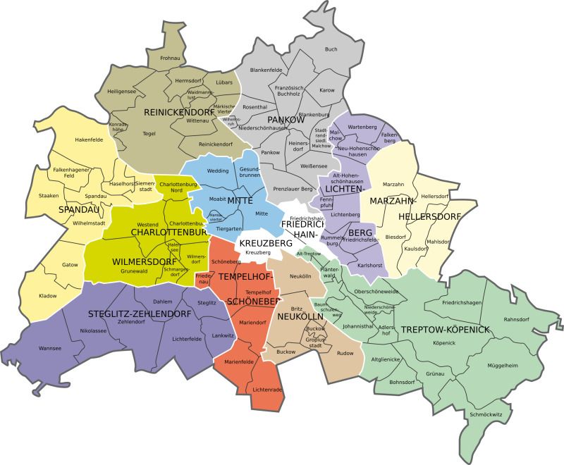 Bildvergrößerung: Berliner Bezirke