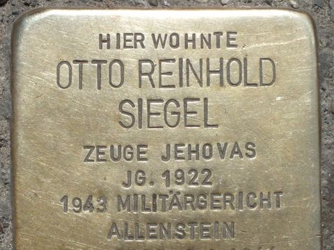 Stolperstein Otto Reinhold Siegel, Foto:H.-J. Hupka