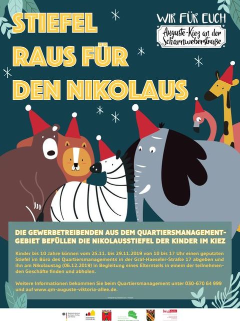 Bildvergrößerung: "Stiefel raus für den Nikolaus" - Plakat zur Aktion 2019