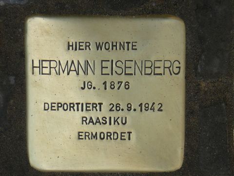 Bildvergrößerung: Stolperstein für Hermann Eisenberg