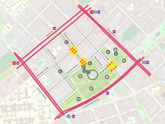 Kiezblock Brüsseler Kiez: Karte zu Hinweis 5