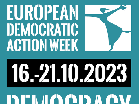 Plakat European Democratic Action Week 2023