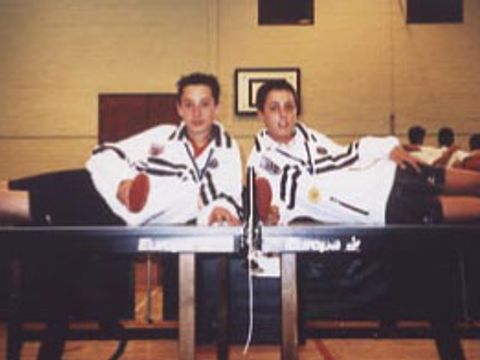 Tischtennis – Europa-Meisterschaft (Simon Faklowitsch und Arie Wilder)