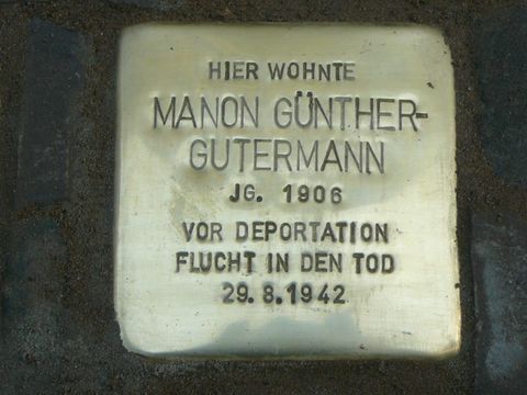 Stolperstein für Manon Günther-Gutermann