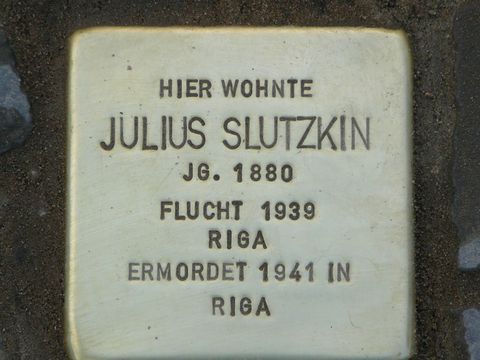 Stolperstein für Julius Slutzkin