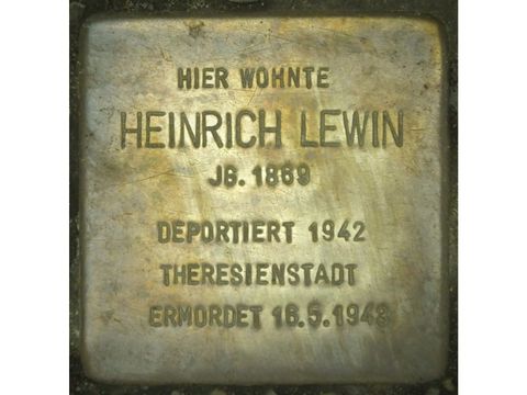 Bildvergrößerung: Stolperstein Heinrich Lewin
