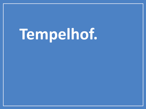 Kachel mit Schriftzug Tempelhof