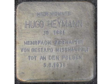 Bildvergrößerung: Stolperstein Hugo Heymann