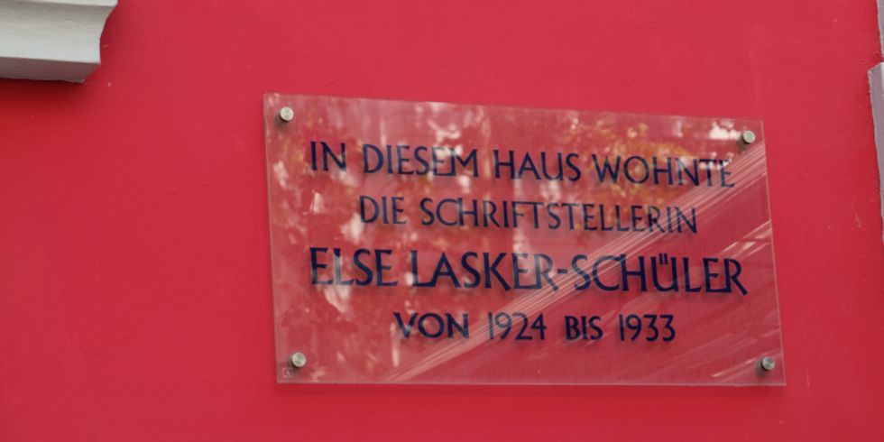 Gedenktafel für Else Lasker-Schüler in der Motzstraße 