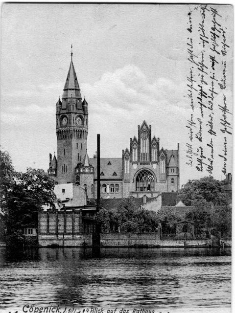 Handzeichnung des Rathauses von 1906