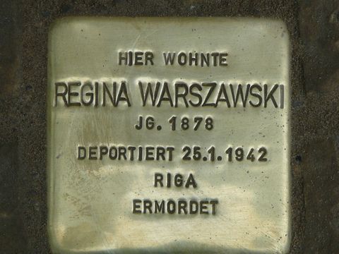 Stolperstein für Regina Warszawski