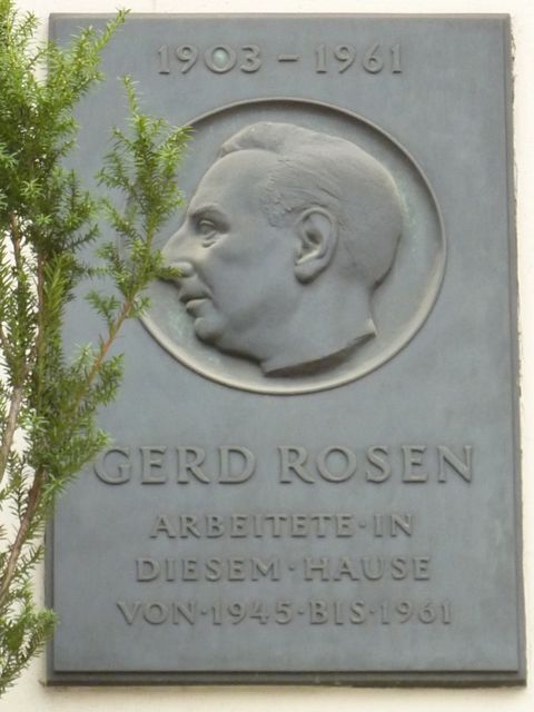 Gedenktafel für Gerd Rosen, 9.3.2011