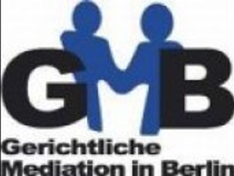 Mediationsloge mit Text "Gerichtliche Mediation in Berlin"