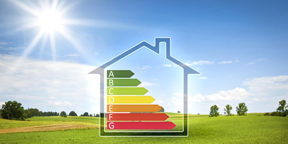 Haus mit Energie-Effizienz-Diagramm