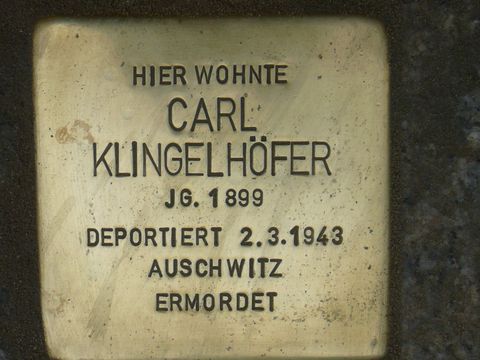 Stolperstein für Carl Klingelhöfer