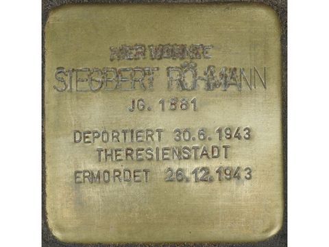 Bildvergrößerung: Stolperstein Siegbert Röhmann