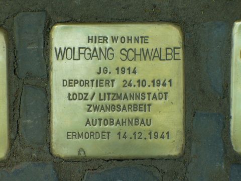 Stolperstein für Wolfgang Schwalbe, Foto: B.Plewa