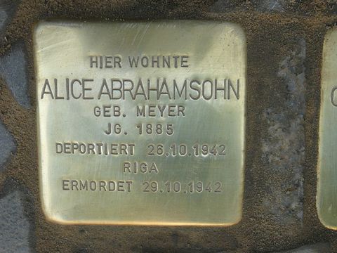 Stolperstein Alice Abrahamsohn