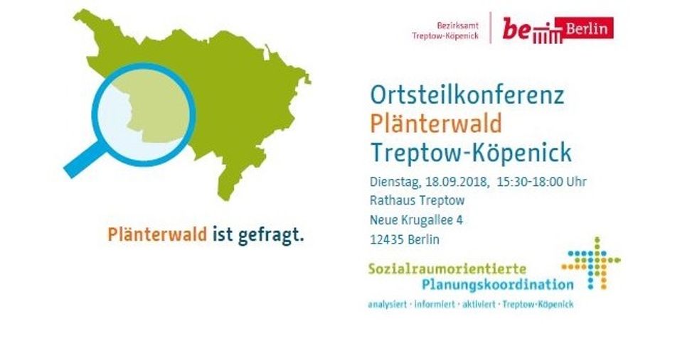 Banner zur Ortsteilkonferenz Plänterwald