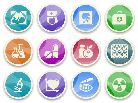 Symbole zum Themenbereich Gesundheit