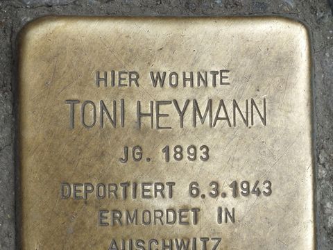 Stolperstein Toni Heymann
