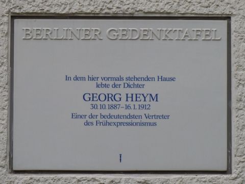 Gedenktafel für Georg Heym, 29.9.2010, Foto: KHMM