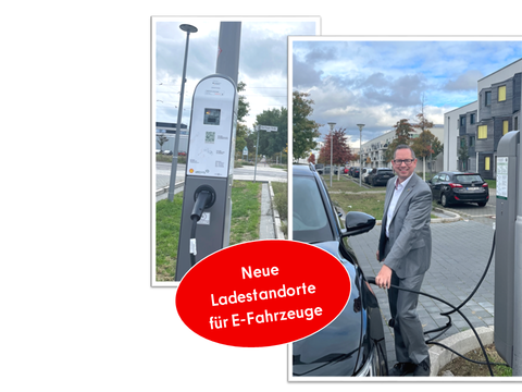 Bildvergrößerung: Neue Ladestandorte für E-Fahrzeuge in Treptow-Köpenick - Bezirksbürgermeister Igel lädt seinen Dienstwagen an einer Laternenladesäule