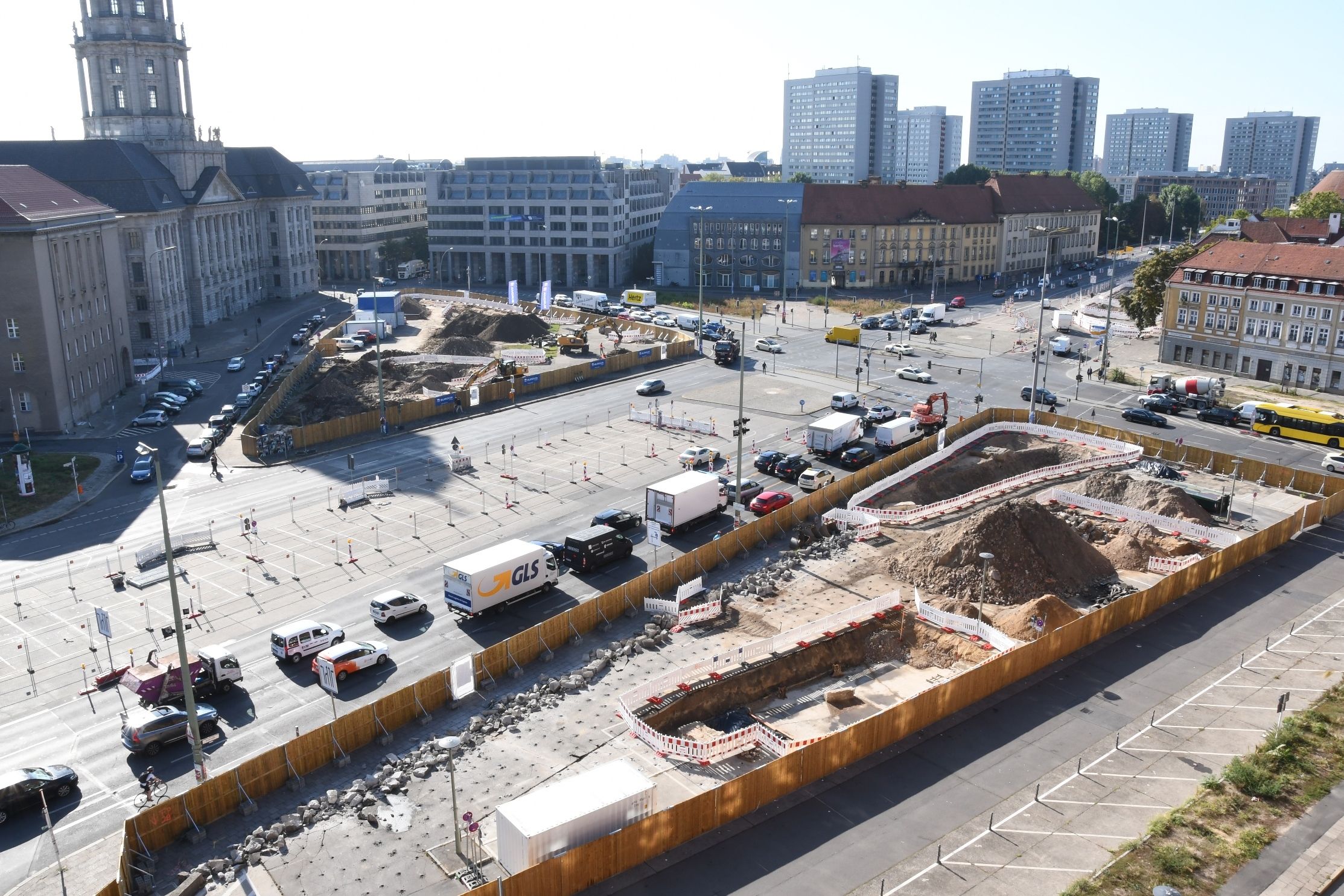 Grabung Molkenmarkt, Blick vom Turm des Roten Rathauses