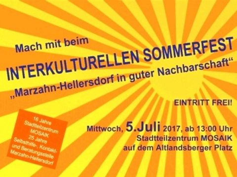 Interkulturelles Sommerfest 2017 am Altlandsberger Platz