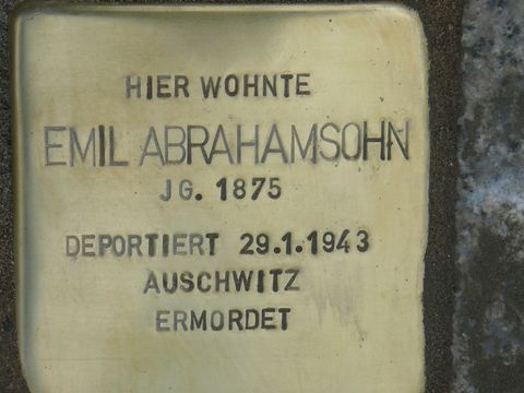 Stolperstein für Emil Abrahamsohn