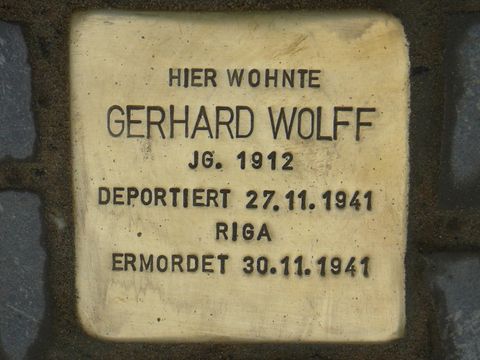 Stolperstein für Gerhard Wolff