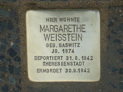 Stolperstein Margarethe Weisstein