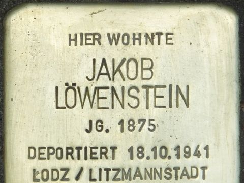 Stolperstein Jakob Löwenstein, 2014