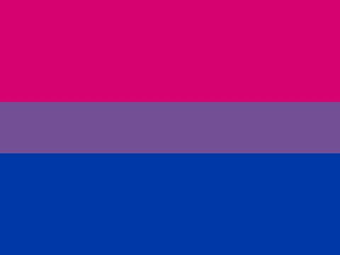 drei Farbstreifen übereinander in pink, lila und blau