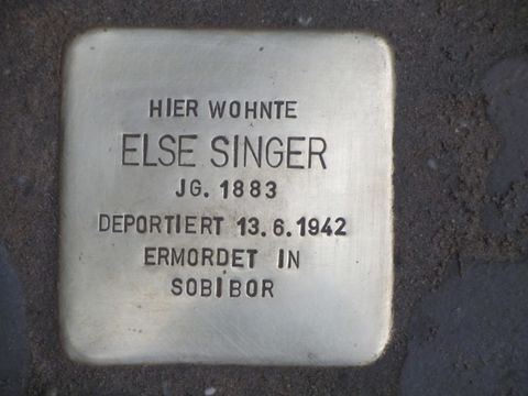 Stolperstein Else Singer, Foto: F. Siebold, 2013