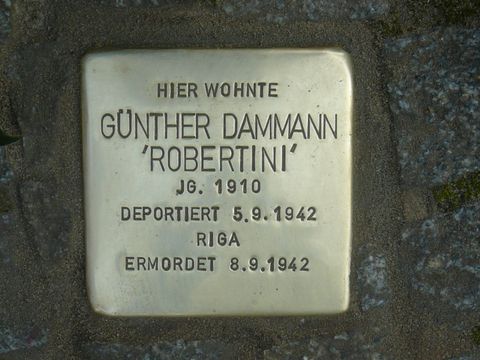 Stolperstein für Günther Dammann 'Robertini'