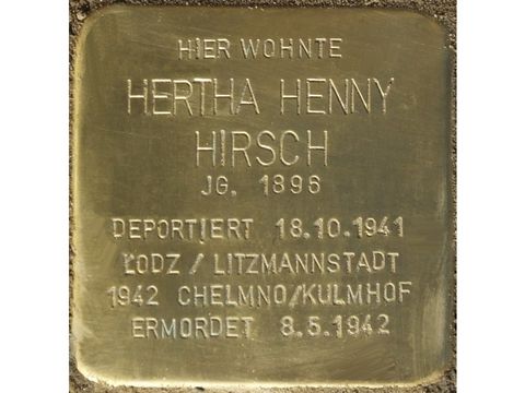 Bildvergrößerung: Stolperstein Hertha Henny Hirsch