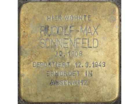 Bildvergrößerung: Stolperstein Rudolf-Max Sonnenfeld