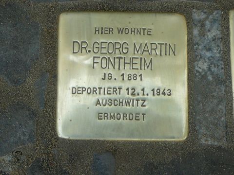 Stolperstein für Dr. Georg Martin Fontheim