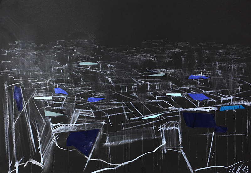 Ursula Strozynski · "Slum" · Collage · 2013 · 70 x 100 cm