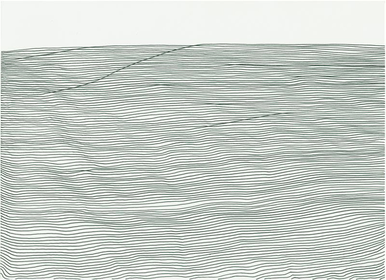 Chiyoko Szlavnics „nightscapes“ 2010, Filzstift auf Papier, 24 x 33 cm