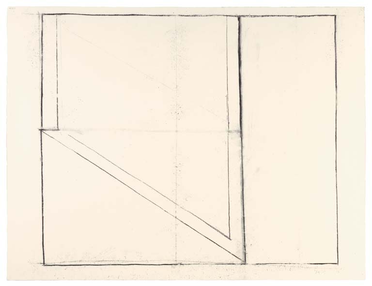 Sam Szembek - Ohne Titel, Kohle auf Papier, 76 x 100 cm