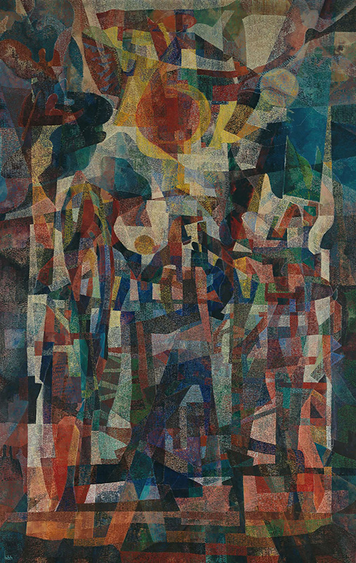 Herbert Behrens-Hangeler: In unserem Jahrhundert · 1925–1932 Öl auf Leinwand · 316 x 200 cm