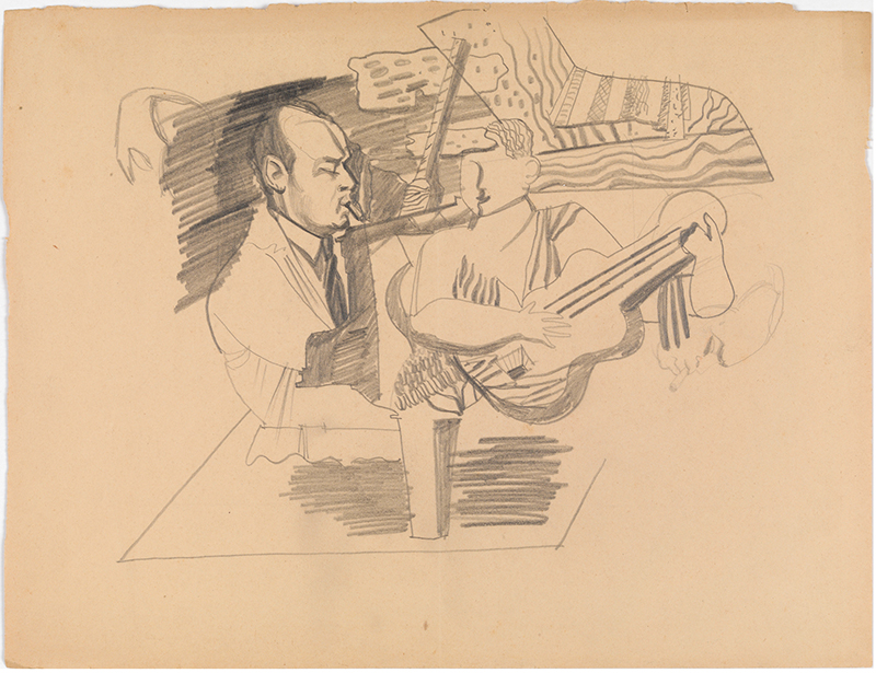 Herbert Behrens-Hangeler: ohne Titel · Anfang 20er Jahre · Bleistift auf Papier · 29 x 37,5