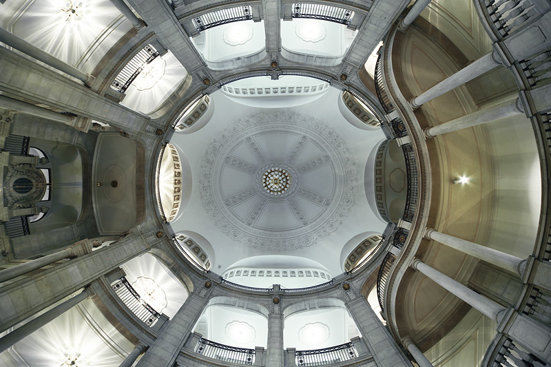 Blick in die Kuppel des Haupttreppenhauses, 2014
