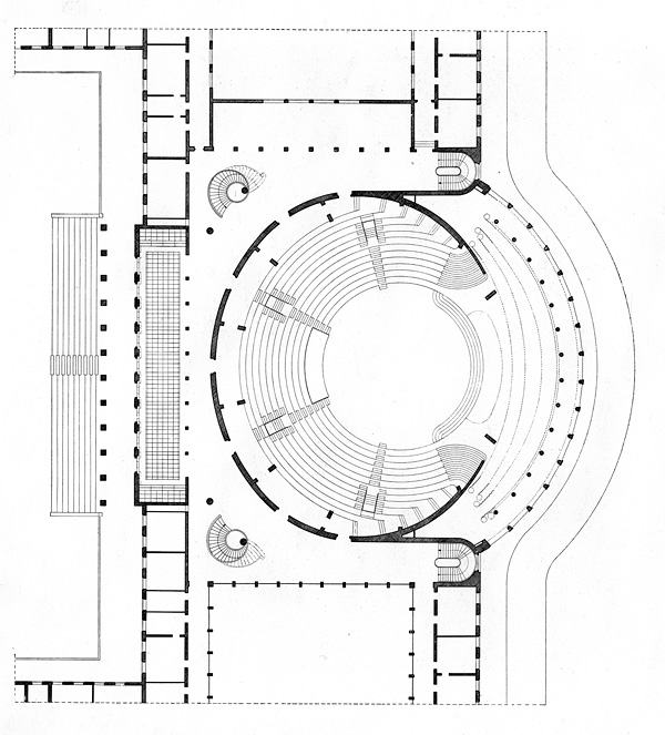 Grundriss zur Kuppelhalle, 1937