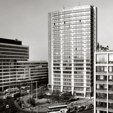 Telefunken-Hochhaus Berlin-Charlottenburg, Ernst-Reuter-Platz 7, 1958-60 von Schwebes & Schoszberger
